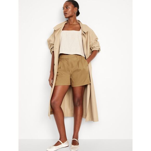 Old Navy High-Rise Taylor Trouser Shorts XL Casual Chic Minimalist Contemporary - Picture 7 of 11